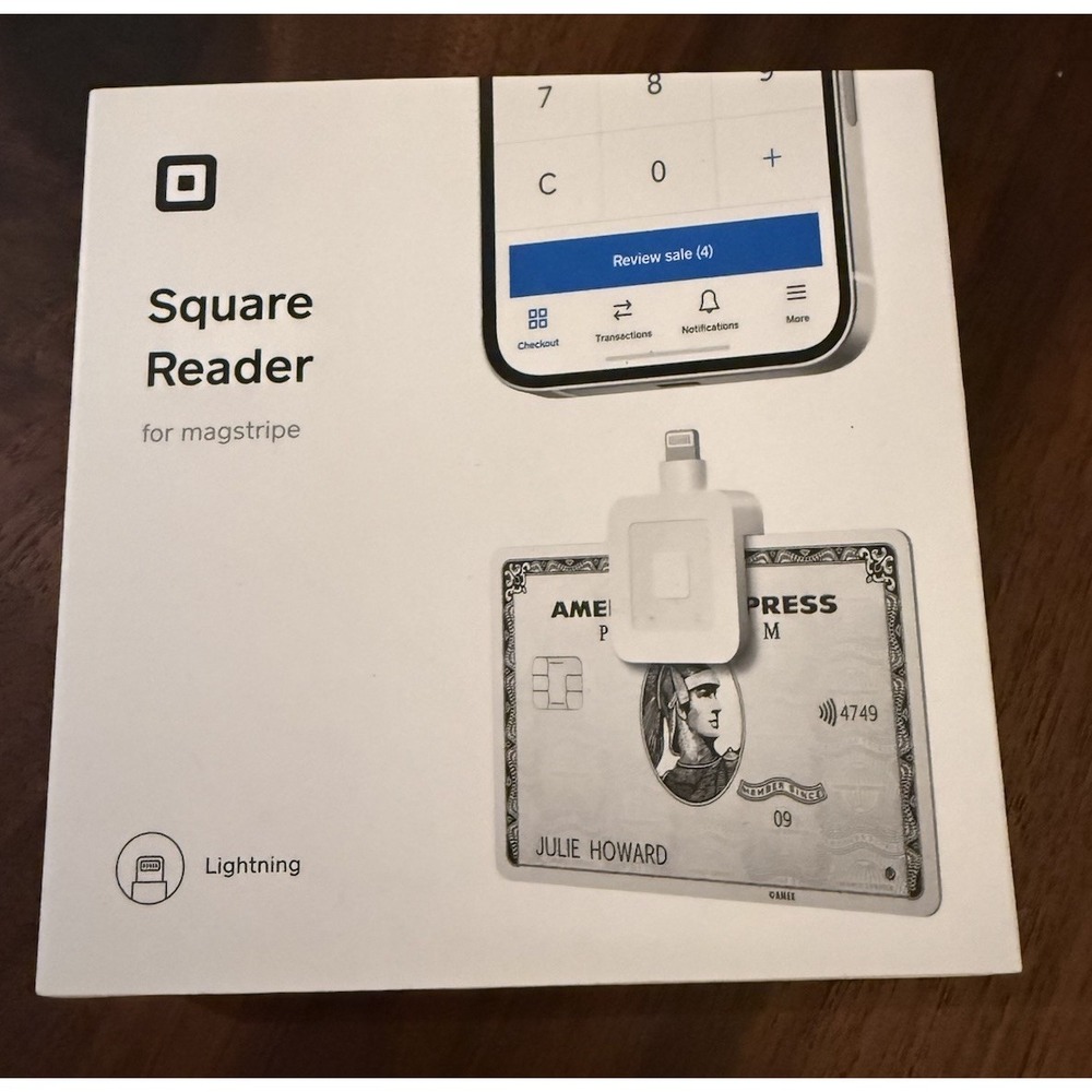 NEW Square Reader - Magstripe Reader with Lightning Connector - Glossy White